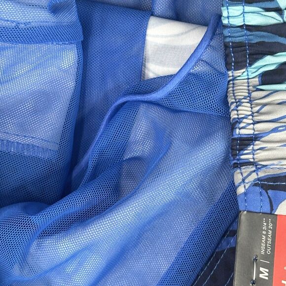 Speedo Swim Trunks Mens‎ Medium Board Shorts Ocean Blue Graphic Stretch UPF $59 - Picture 13 of 16